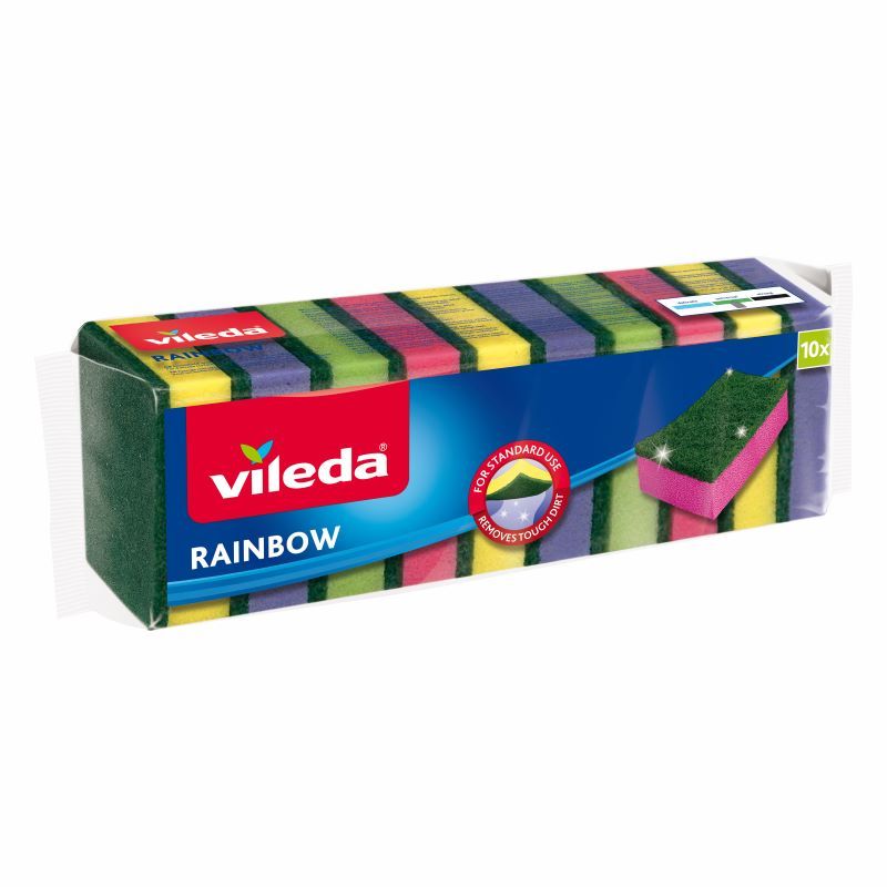VILEDA RAINBOW Кухненска гъба, 10 бр.