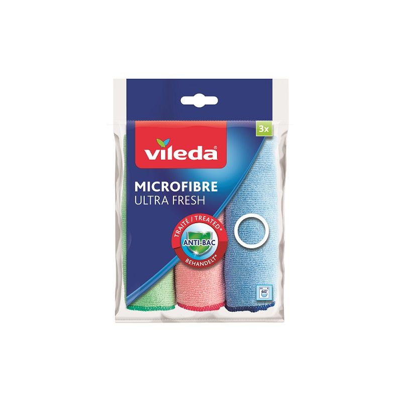 VILEDA ULTRA FRESH Микрофибърна кърпа, 3бр
