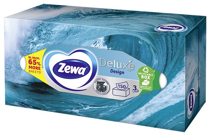 ZEWA DELUXE DESIGN Кърпички за лице 3 пласта, 150бр.