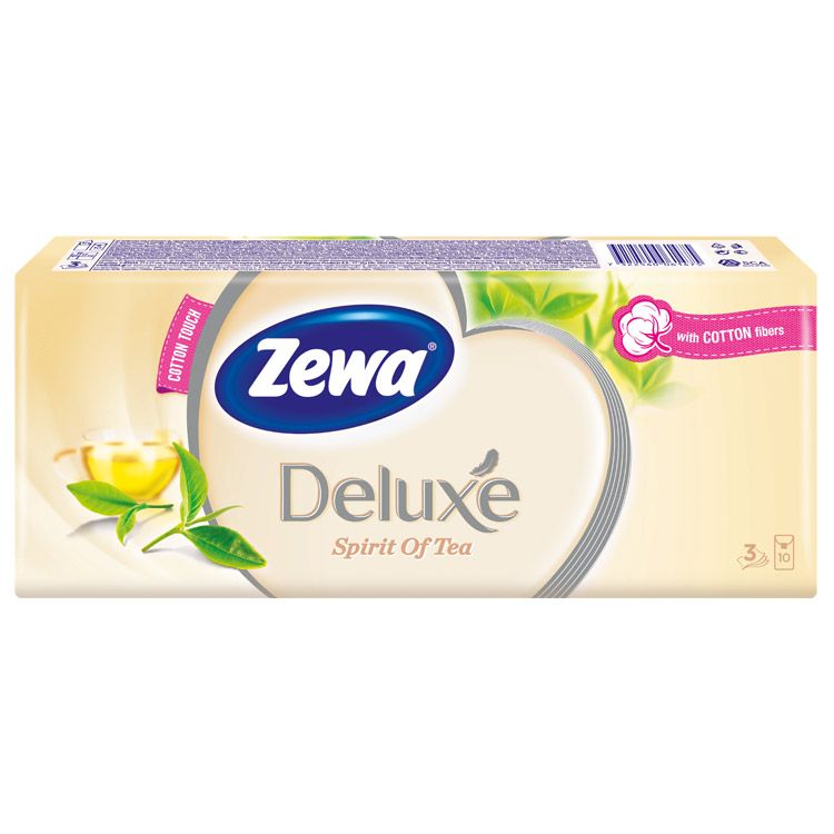 ZEWA DELUXE SPIRIT OF TEA Носни кърпи 3 пласта, 10*10 бр.