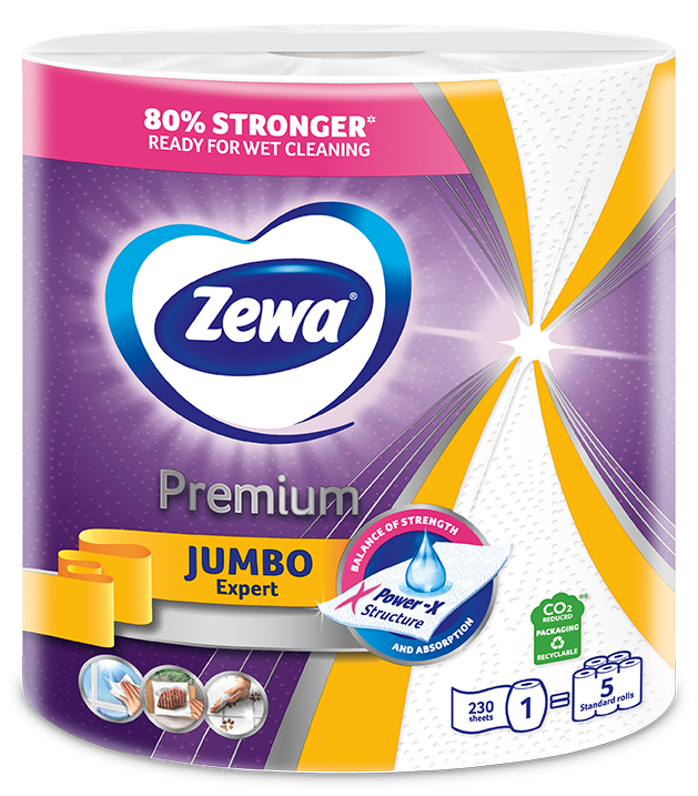 ZEWA Jumbo White Кухненска ролка, 3 пл./ 1 бр.