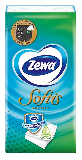 ZEWA SOFTIS PROTECT Носни кърпички, 4пл, 1бр