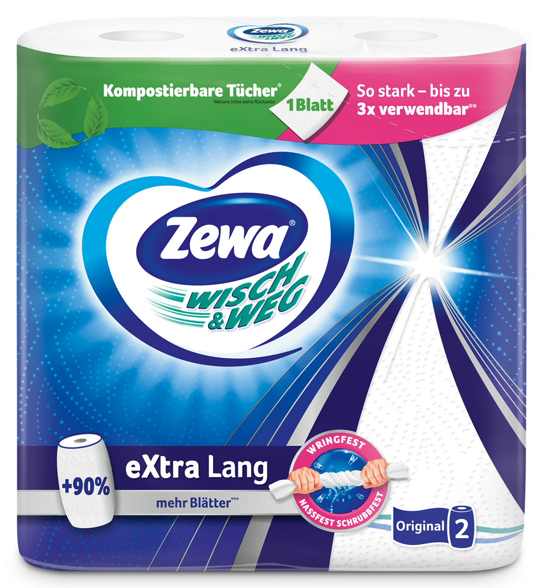 ZEWA WISH & WEG ORIGINAL Кухненска хартия, 2 бр