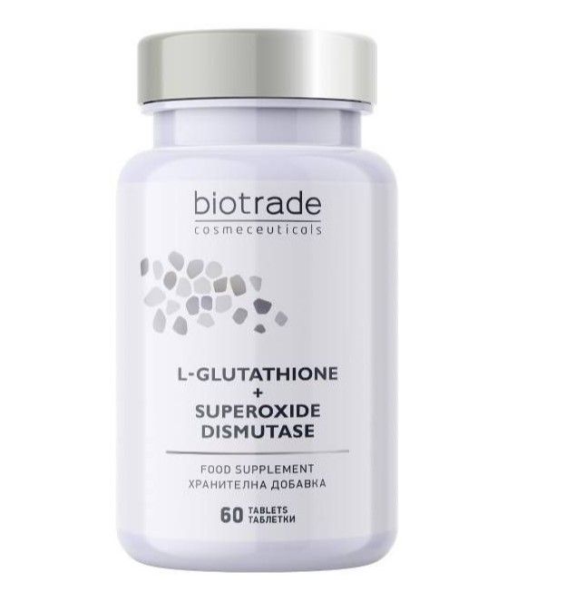BIOTRADE Хранителна добавка L-глутатион + Супероксид дисмутаза, 60табл.