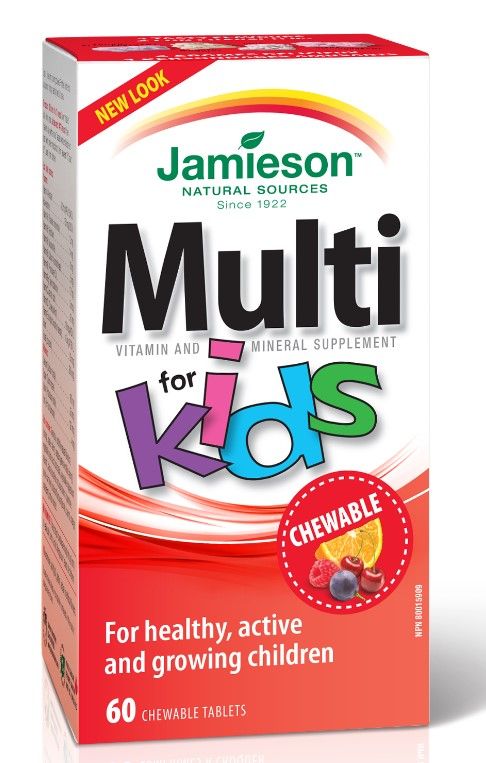 JAMIESON MULTI Мултивитамини за деца, 60 дъвчащи таблетки