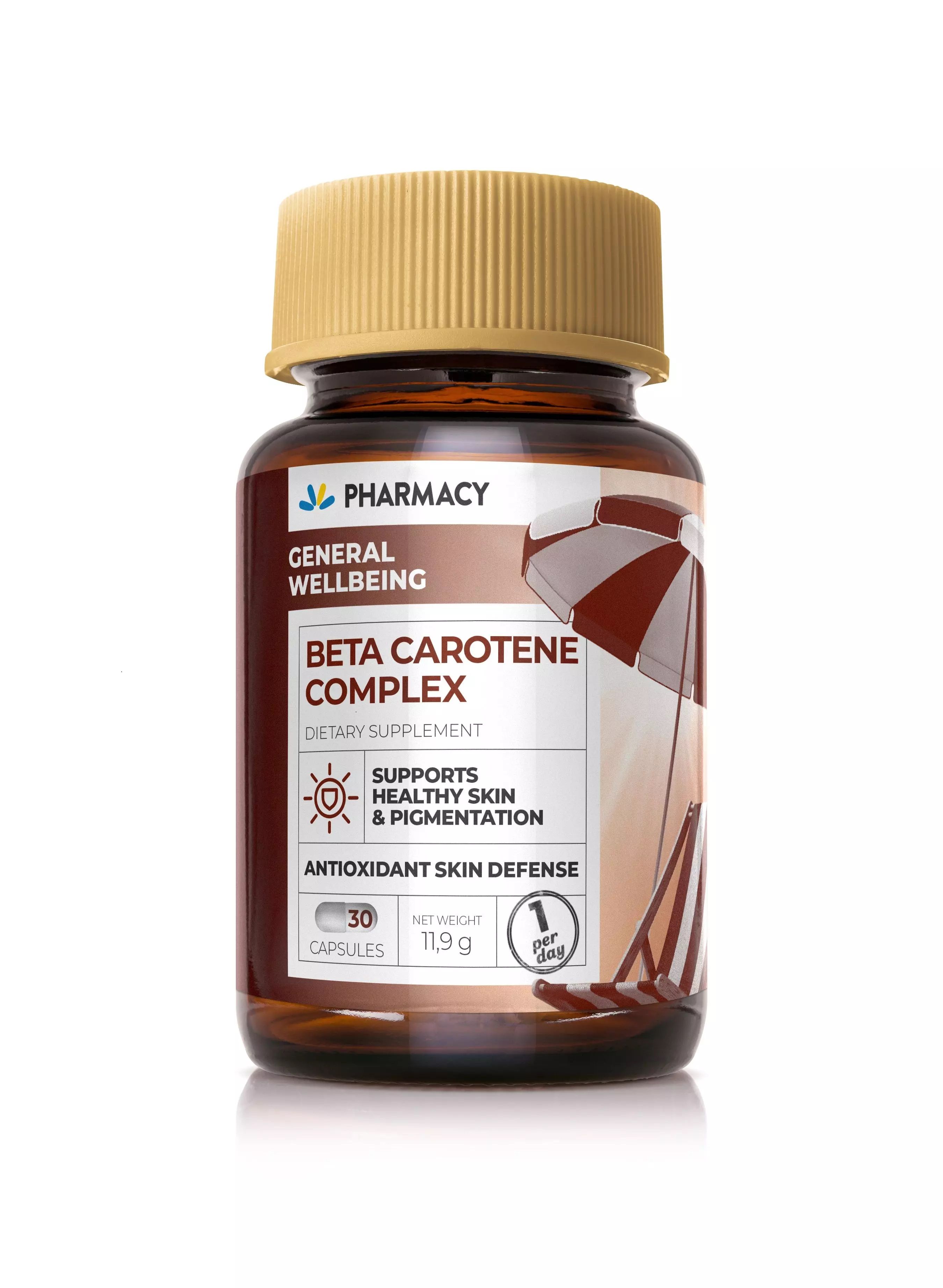 PHARMACY BETA CAROTENE COMPLEX Хранителна добавка, 30 капсули