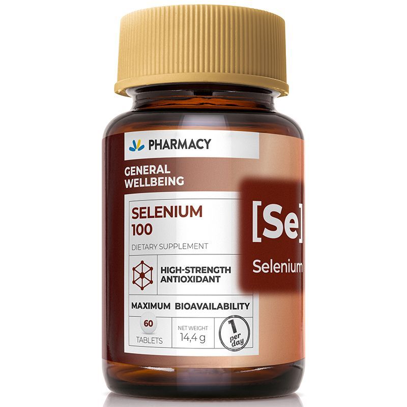 PHARMACY SELENIUM 100  Хранителна добавка,  60 таблетки