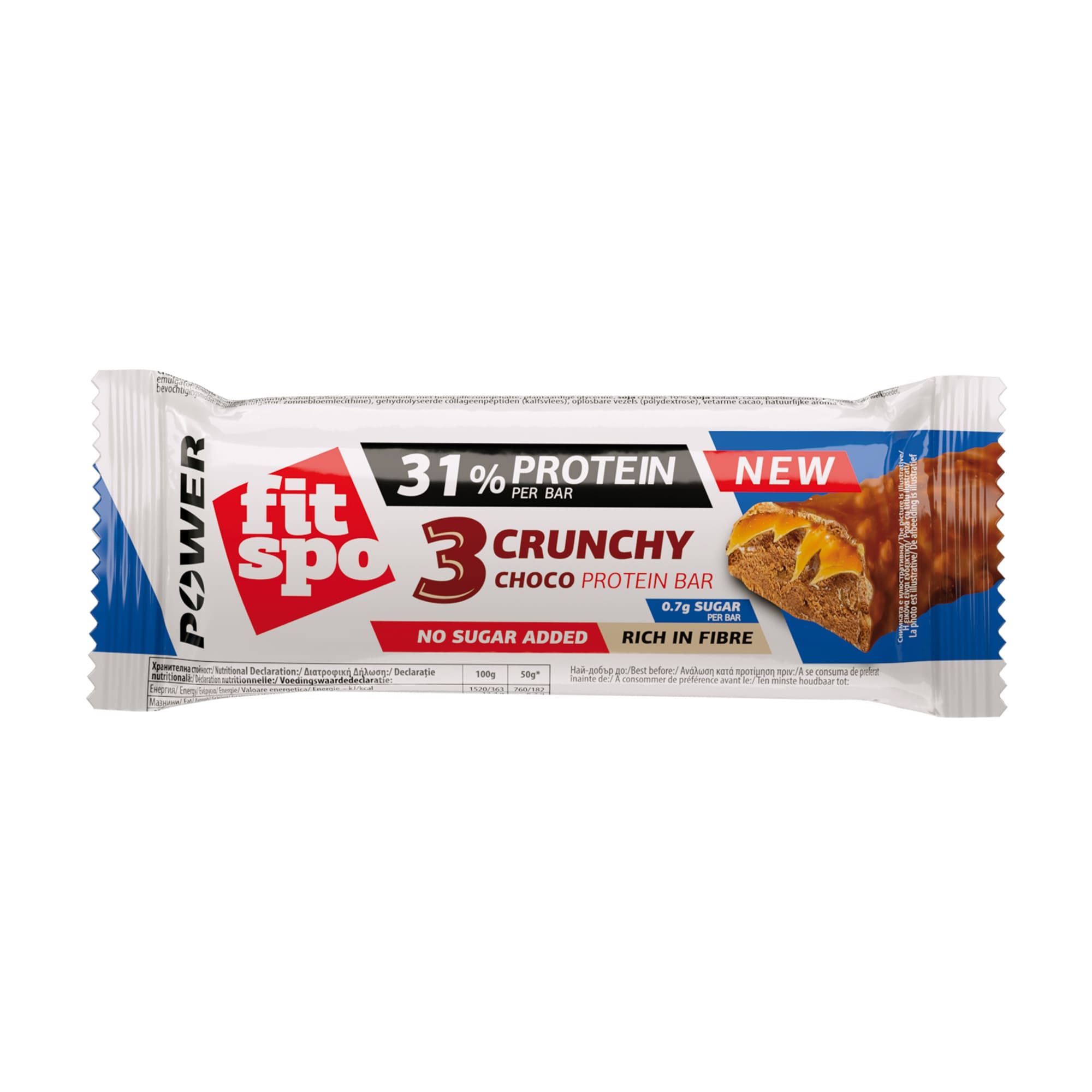 FITSPO POWER Протеинов бар 31% протеин крънчи шоколад, 50г.