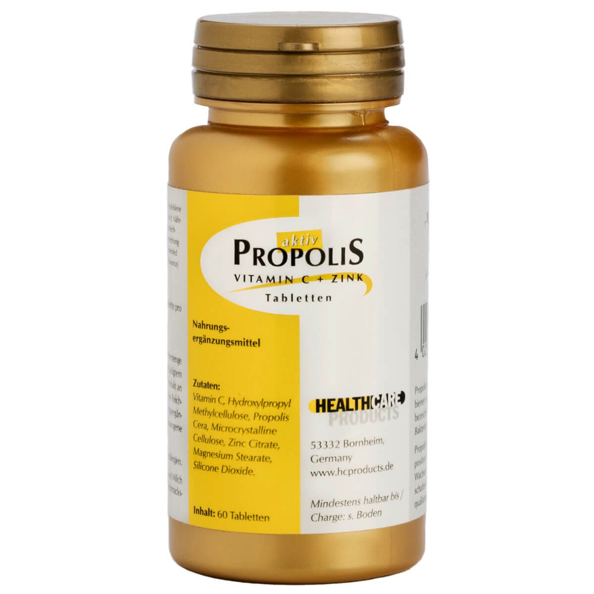 PROPOLIS AKTIVE Имуностимулатор на таблетки VITAMIN C & ZINK, 60 бр.