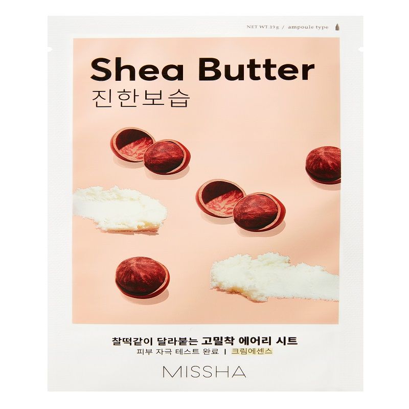 MISSHA AIRY FIT Лист маска за лице с масло от карите, 19 г.
