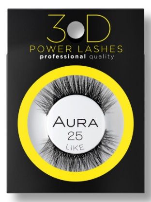 AURA POWER LASHES 3D Мигли Like 025, 1бр.