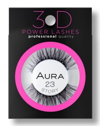 AURA POWER LASHES 3D Мигли Story 023, 1бр.