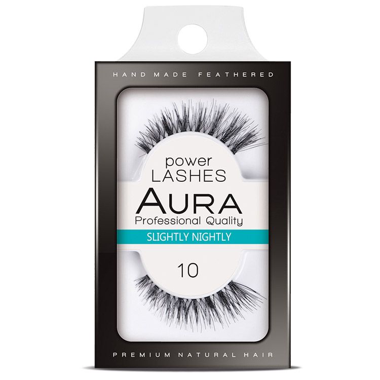 AURA POWER LASHES Изкуствени мигли 10 SLOGHTLY NIGHTLY