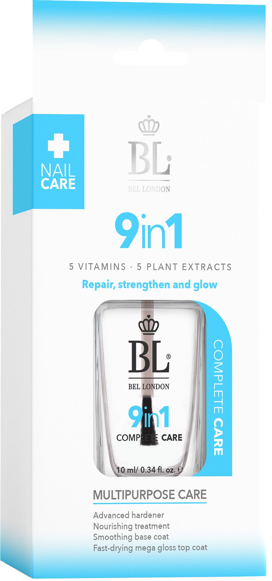 BEL LONDON 9 в 1 Цялостна грижа за нокти, 1 бр.