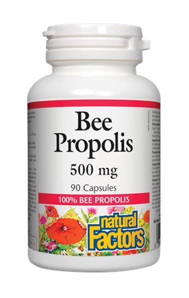 Natural Factors Bee Propolis Пчелен прополис за поддържане на добро здраве 500 мг х 90 капсули
