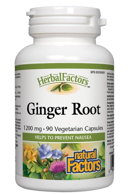 Natural Factors Ginger Root Джинджифил корен за силен имунитет и за храносмилателната система 1200 мг х 90 капсули