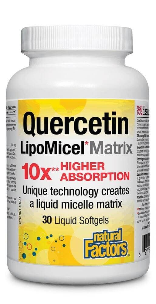 Natural Factors LipoMicel Matrix Кверцетин 250 мг х 30 софтгел капсули