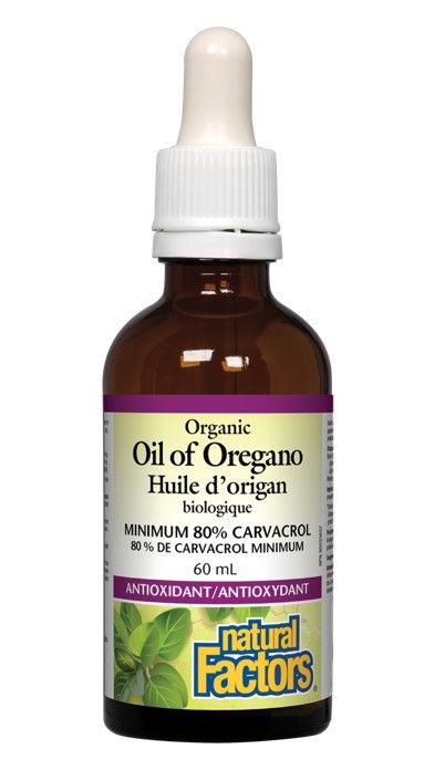 Natural Factors Organic Oil of Oregano натурално масло от риган антиоксидант с антимикробен ефект 60 мл