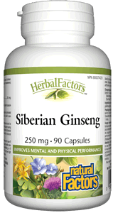 Natural Factors Siberian Ginseng Сибирски женшен за енергия и тонус 250 мг х 90 капсули
