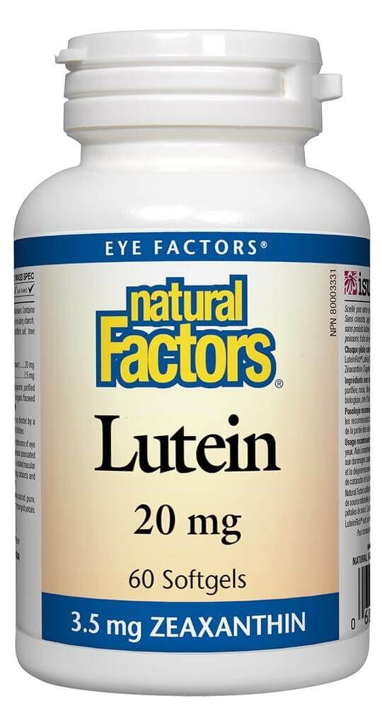 Natural Factors Лутеин 20 мг + Зеаксантин 3.5 мг х 60 софтгел капсули
