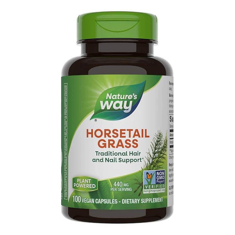 Nature's Way Horsetail Grass Трева от Полски хвощ за здрави пикочни пътища 440 мг х 100 капсули