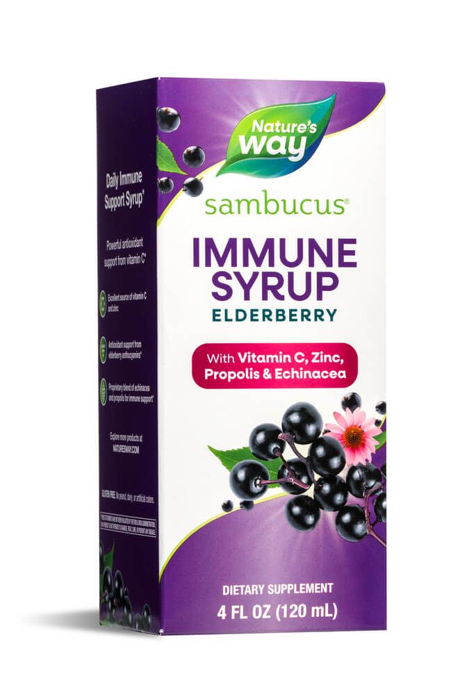 Nature's Way Sambucus Immune Syrup Сироп за пълна подкрепа на дихателната и имунната система 120 мл