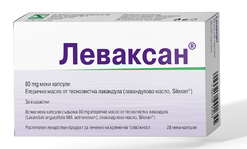 NaturProdukt Леваксан при временна тревожност 80 мг х28 капсули