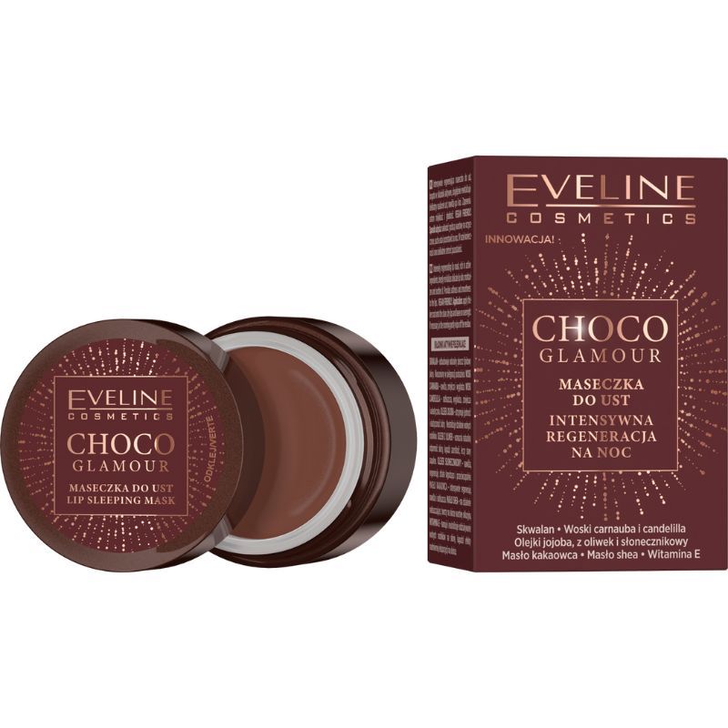 EVELINE CHOCO GLAMOUR Силно подхранващата нощна маска за устни 12 мл.