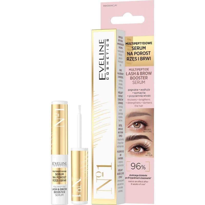 EVELINE MULTIPEPTIDE BOOSTER Серум за мигли и вежди, 4 мл