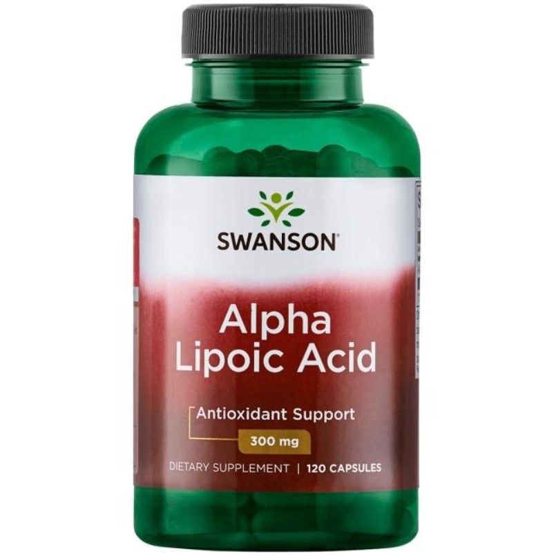 Swanson Alpha Lipoic Acid Алфа Липоева Киселина за здравословен въглехидратен метаболизъм х 120 капсули