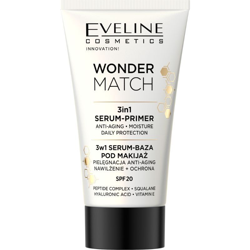 EVELINE WONDER MATCH 3В1 Серум-праймър SPF 20 , 30 мл.
