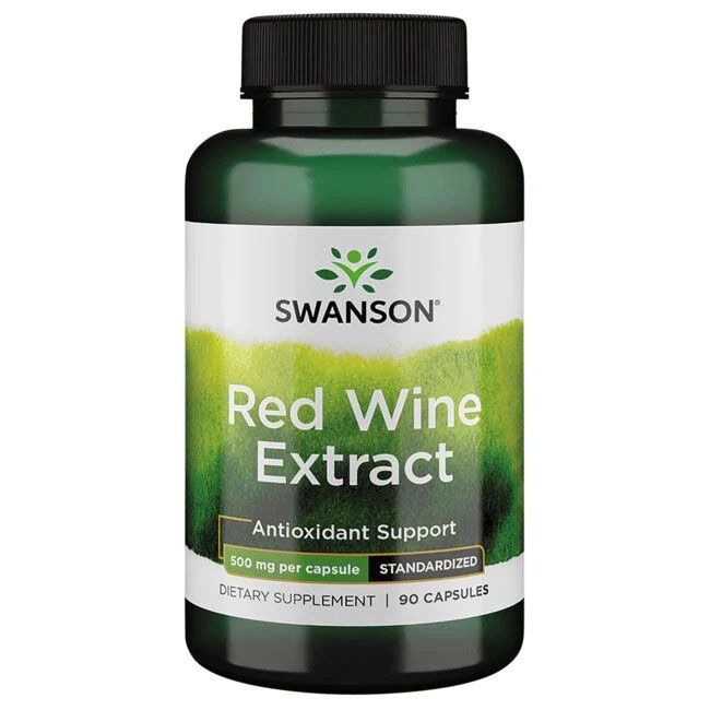 Swanson Red Wine Extract Екстракт от червено вино 500 мг х 90 капсули
