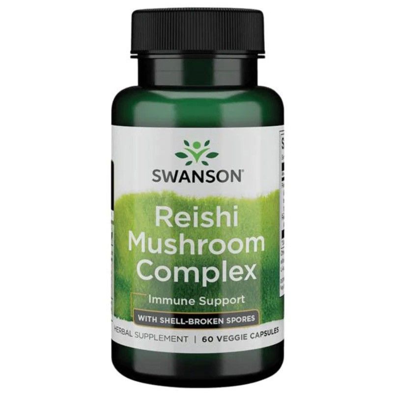 Swanson Reishi Mushroom Complex Супер Мощен Комплекс от Гъби Рейши за имунитет х60 капсули