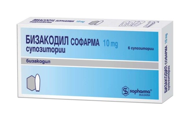 Бизакодил за възрастни при запек 10 мг 6 супозитории Sopharma