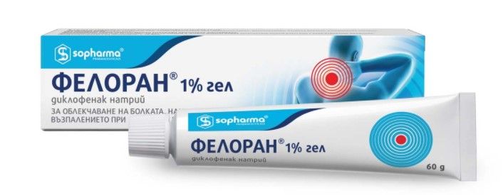 Фелоран 1% Гел за болки и възпаления в сухожилията 60 г Sopharma