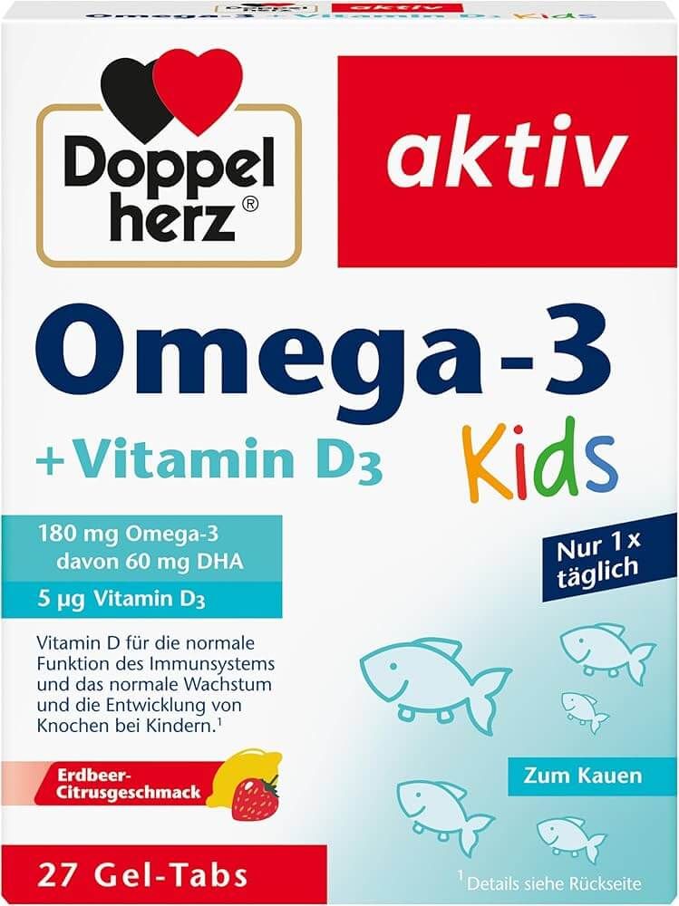 Doppelherz Допелхерц актив Омега-3 + Витамин D3 за Деца х 27 желирани таблетки