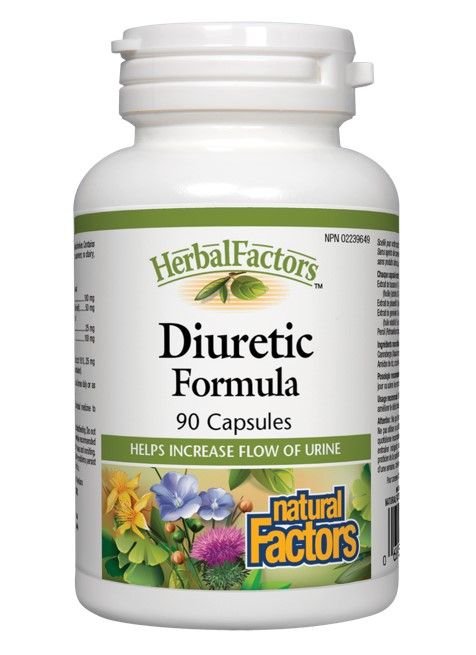 Natural Factors Diuretic Formula при задържане на течности и отоци 300 мг х 90 капсули