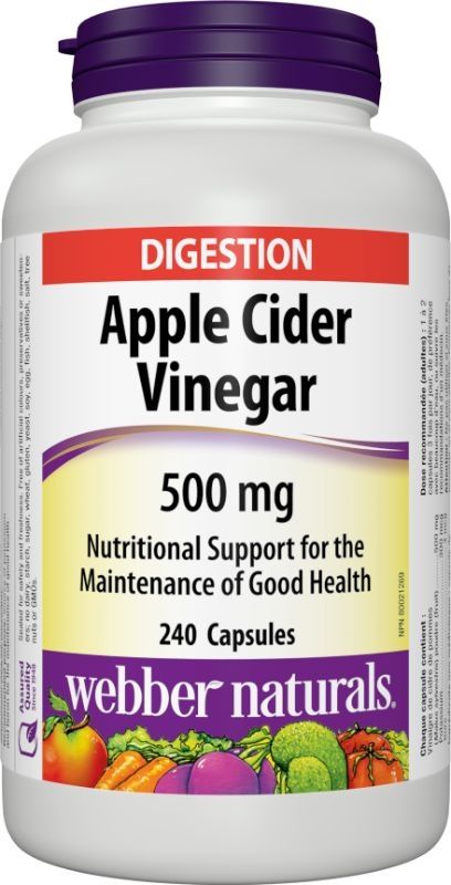 Webber Naturals Ябълков оцет 500 мг х 240 капсули