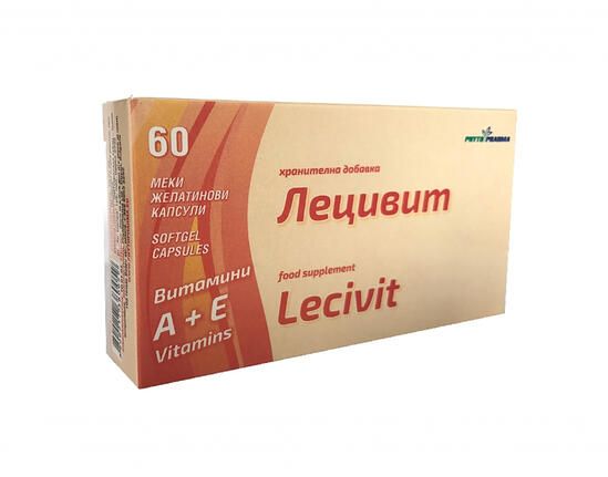 Лецивит Витамини А+Е х 60 капсули Phyto Pharma