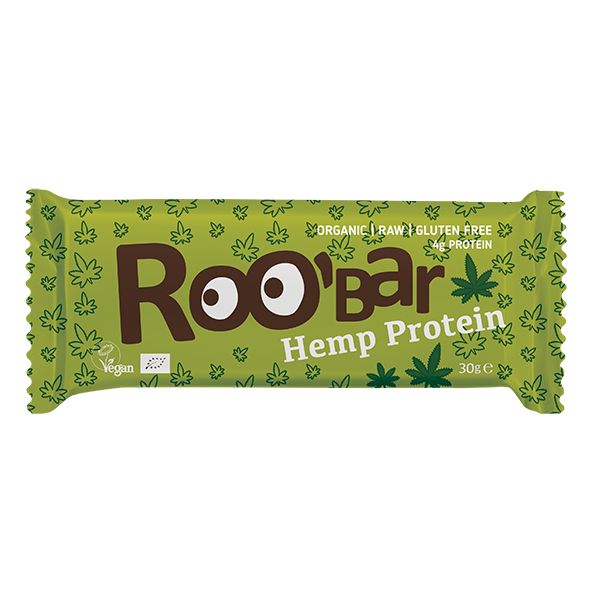 ROO’BAR Био суров бар с конопен протеин и чиа 30 гр