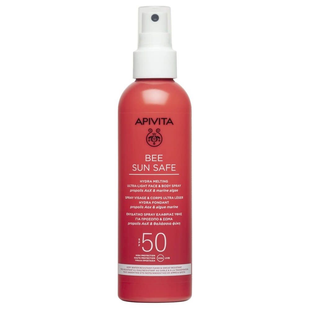 Apivita Bee Sun Safe Слънцезащитен хидратиращ спрей за лице и тяло SPF50 200 мл