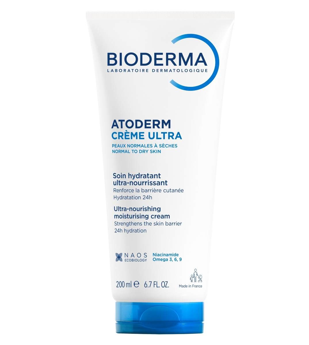 Bioderma Atoderm Ultra Успокояващ хидратиращ крем ултра за лице и тяло без аромат 200 мл