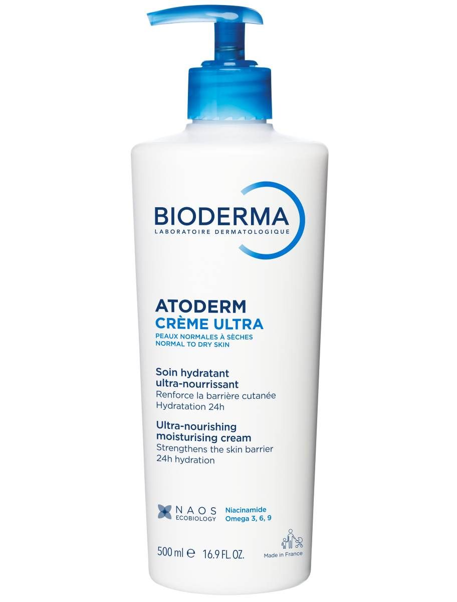 Bioderma Atoderm Ultra Успокояващ хидратиращ крем ултра за лице и тяло без аромат 500 мл