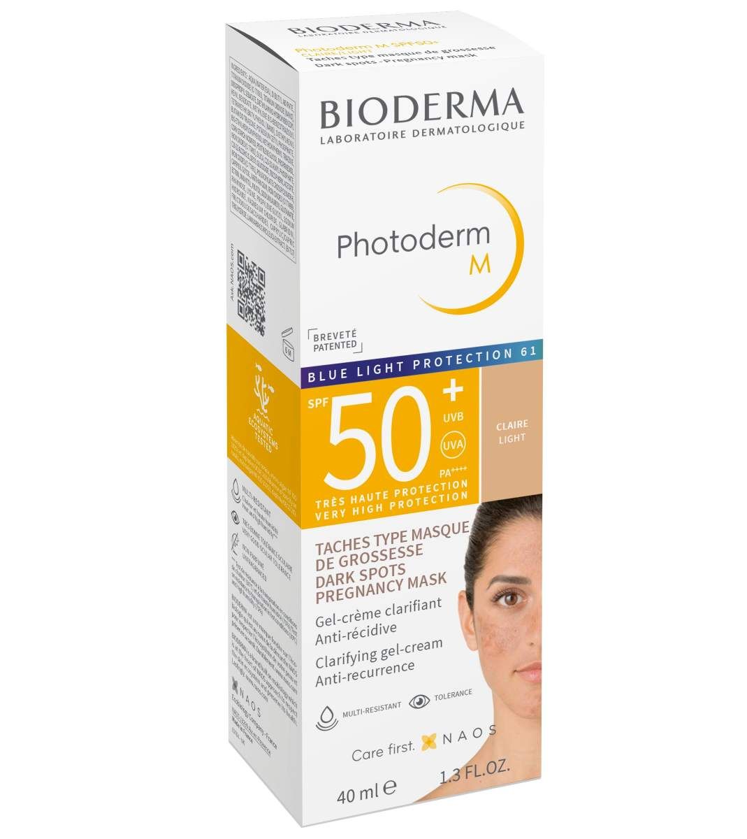 Bioderma Photoderm M Слънцезащитен оцветен крем при пигментации SPF50+ Светъл нюанс 40 мл