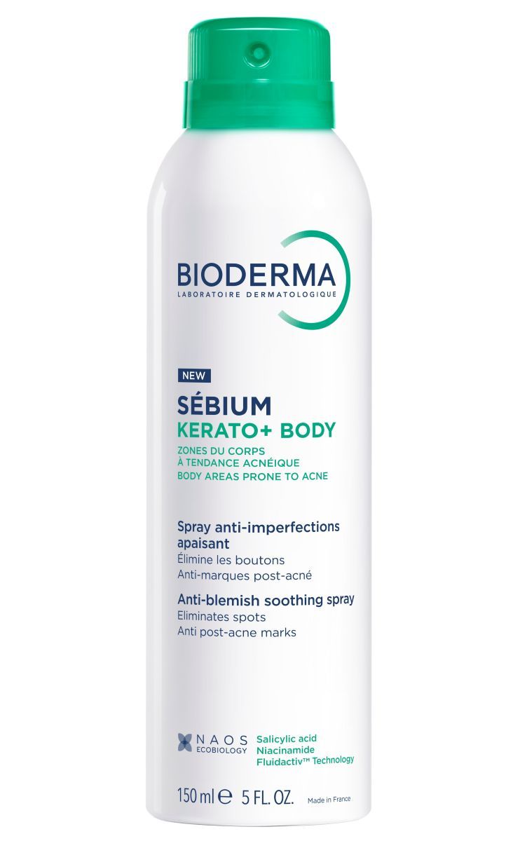 Bioderma Sebium Kerato+ Body Спрей за тяло 3 в 1 150 мл