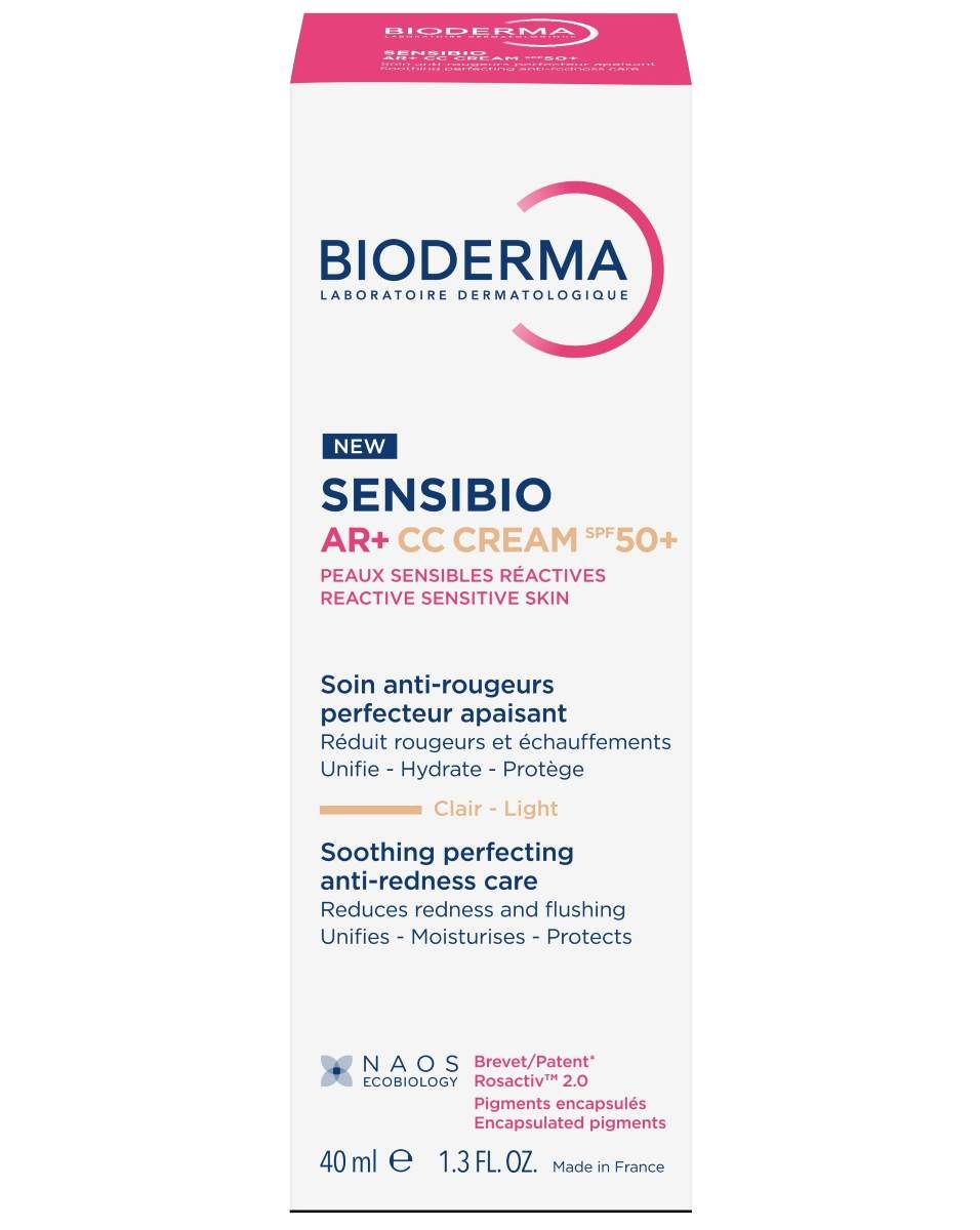 Bioderma Sensibio AR+ СС Крем за лице за чувствителна кожа със зачервявания SPF50+ 40 мл