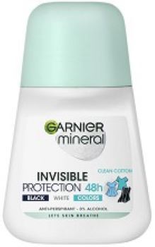 Garnier Mineral Invisible 48h Clean Cotton Black and White Colors Рол-он против изпотяване за жени 50 мл