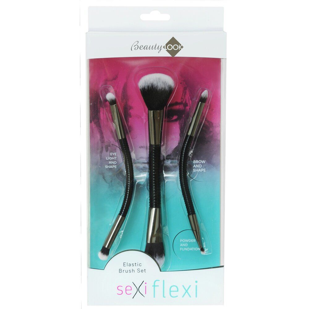 INTERVION 415406  SEXY FLEXI BEAUTY LOOK Комплект четки за грим, 3бр.