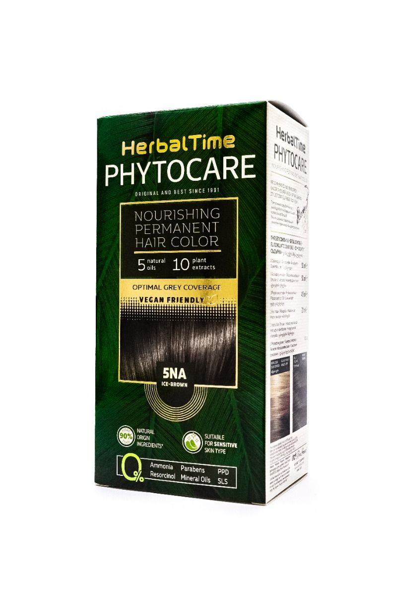 Herbal Time Phytocare Подхранваща трайна боя за коса 5NA Ледено кафяв