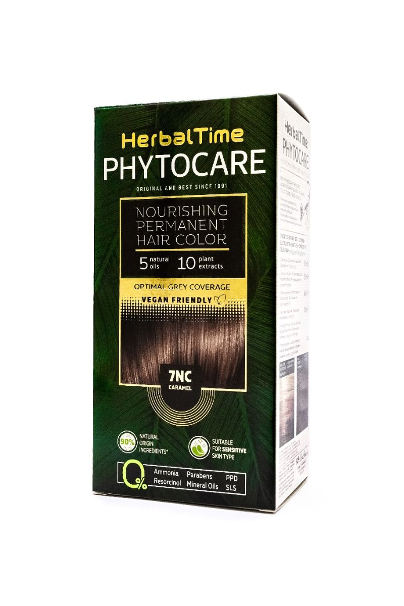 Herbal Time Phytocare Подхранваща трайна боя за коса 7NС Карамел